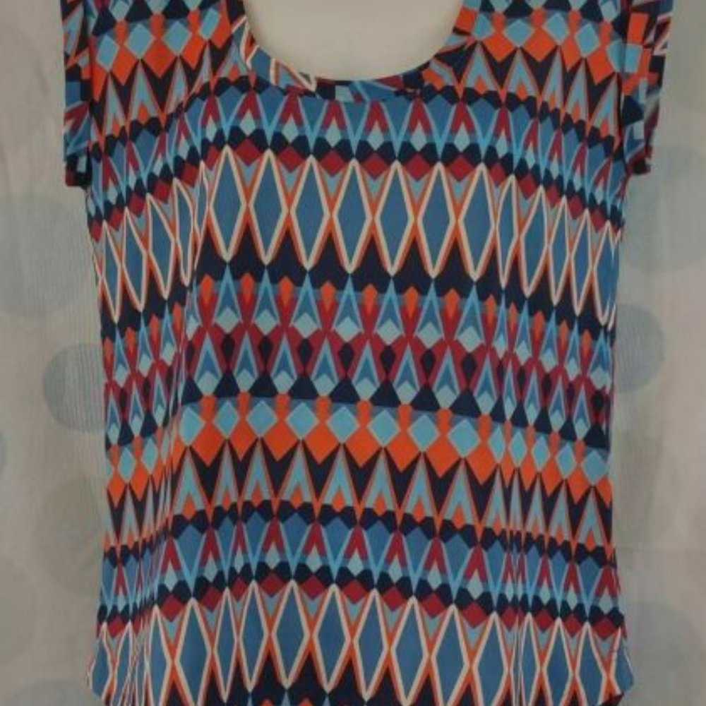2/$24 J. Crew  Multicolored Colored Scoop Neck Top